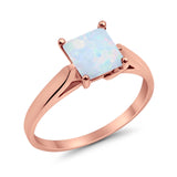 Solitaire Engagement Ring Simulated Cubic Zirconia 925 Sterling Silver