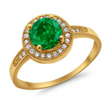 Halo Art Deco Engagement Ring Simulated Cubic Zirconia 925 Sterling Silver