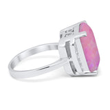 Engagement Ring Radiant Cut Simulated Cubic Zirconia 925 Sterling Silver