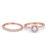 Wedding Band Ring Round Piece Simulated Cubic Zirconia 925 Sterling Silver