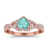 Heart Promise Ring Infinity Shank Simulated Cubic Zirconia 925 Sterling Silver