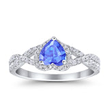 Heart Promise Ring Infinity Shank Simulated Cubic Zirconia 925 Sterling Silver