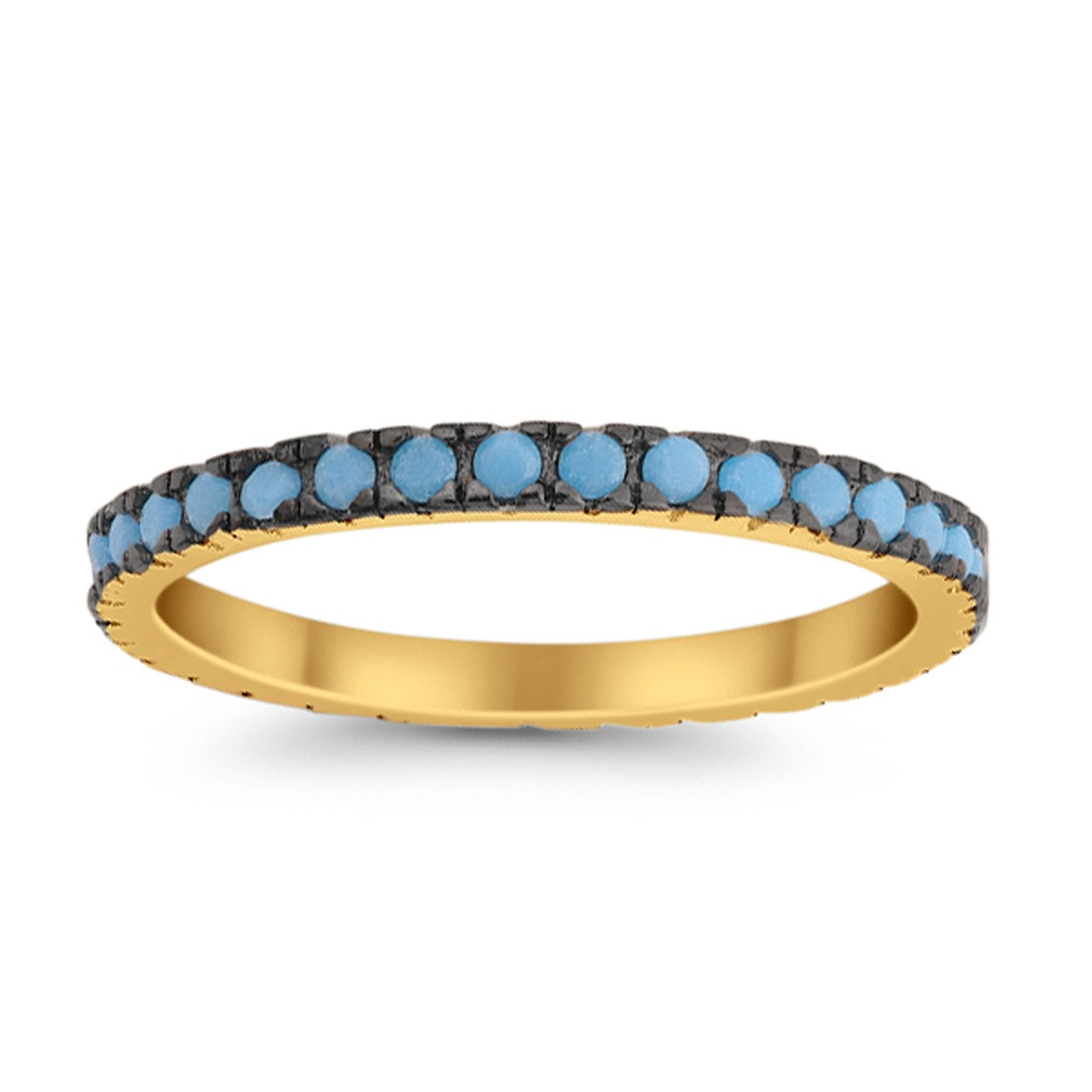 Full Eternity Stackable Wedding Rings Simulated CZ 925 Sterling Silver