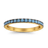 Full Eternity Stackable Wedding Rings Simulated CZ 925 Sterling Silver