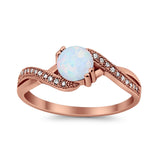 Crisscross Wedding Ring Round Simulated Cubic Zirconia 925 Sterling Silver