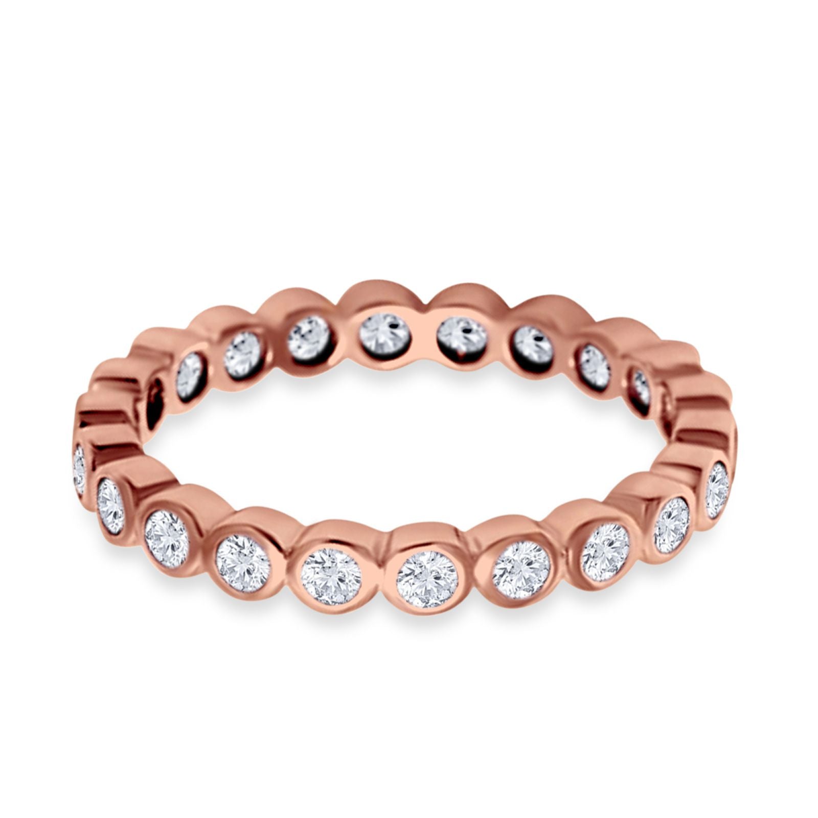 Eternity Band Ring Round Simulated CZ 925 Sterling Silver