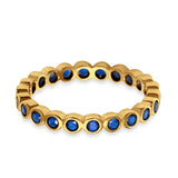 Eternity Band Ring Round Simulated CZ 925 Sterling Silver