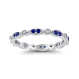 Eternity Round Wedding Band Ring Simulated CZ 925 Sterling Silver