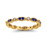 Eternity Round Wedding Band Ring Simulated CZ 925 Sterling Silver