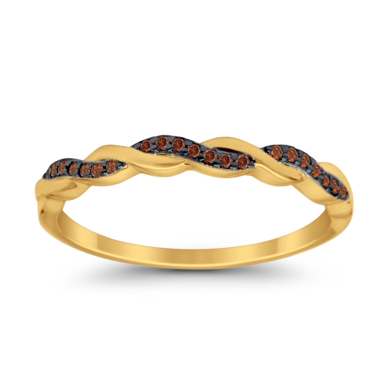 Half Eternity Infinity Twisted Band Rings Simulated CZ 925 Sterling Silver