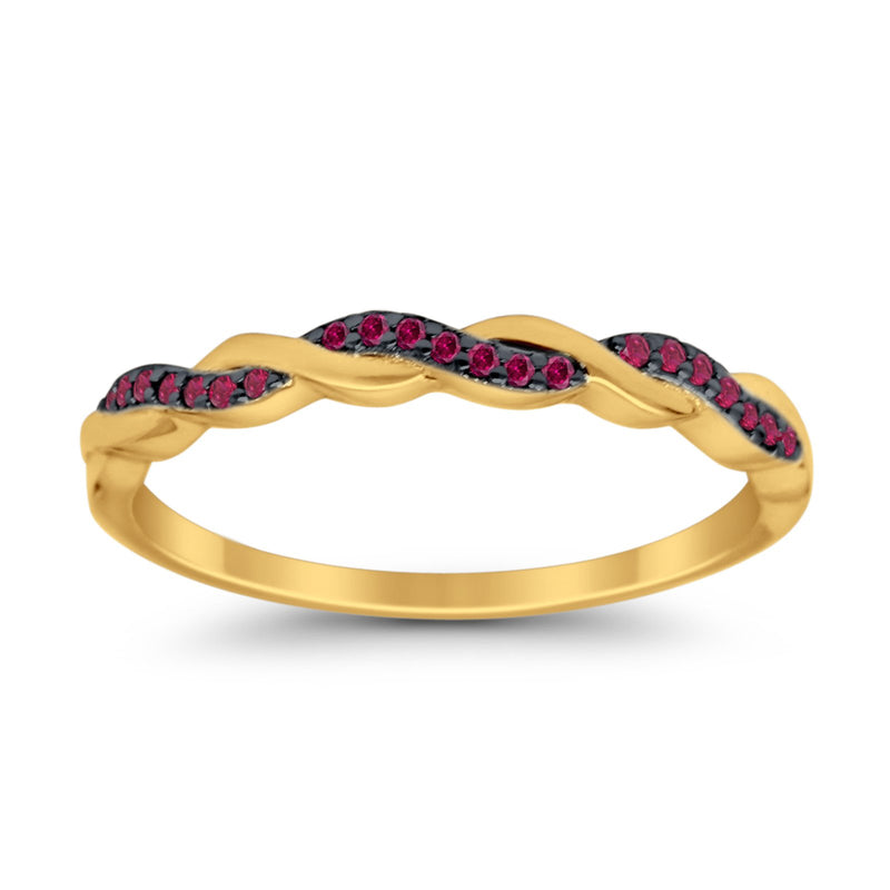 Half Eternity Infinity Twisted Band Rings Simulated CZ 925 Sterling Silver