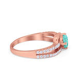Accent Fashion Wedding Ring Oval Simulated Cubic Zirconia 925 Sterling Silver