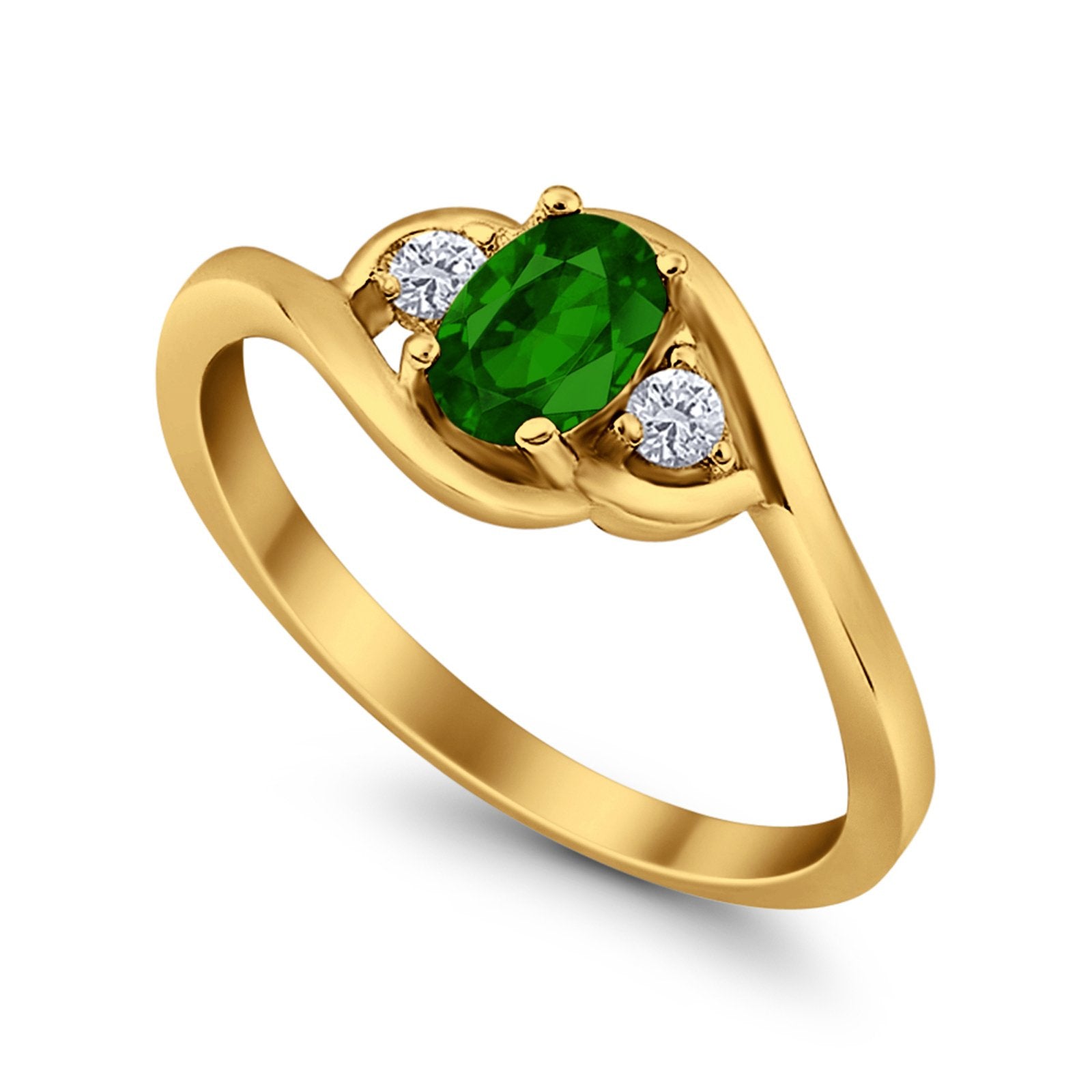 Wedding Ring Oval Cut Round Simulated Cubic Zirconia 925 Sterling Silver