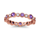 Full Eternity Wedding Ring Simulated CZ 925 Sterling Silver