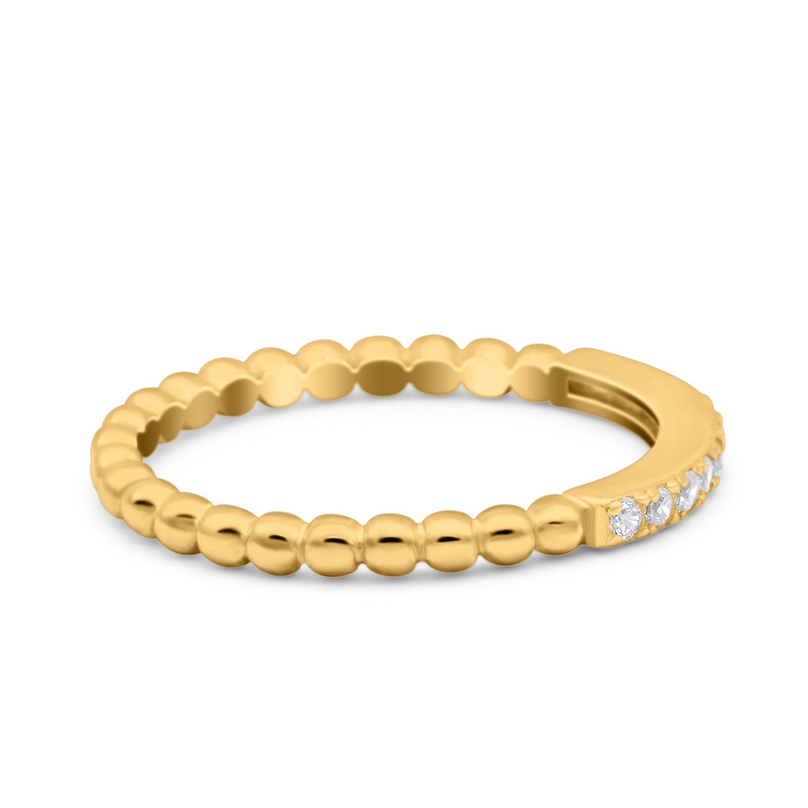 Infinity Twisted Half Eternity Wedding Band Ring Round Simulated Cubic Zirconia 925 Sterling Silver