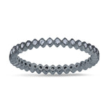 2mm Full Eternity Wedding Band Ring Simulated Cubic Zirconia 925 Sterling Silver