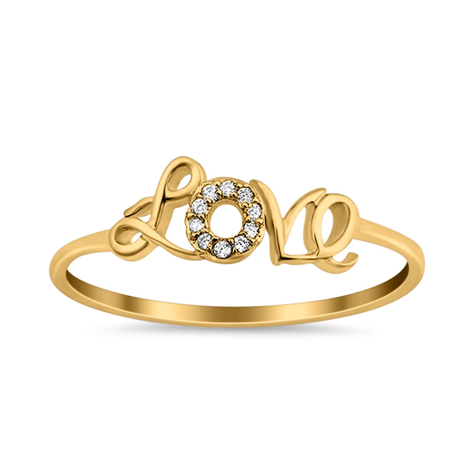 Engagement Eternity Love Ring Round Simulated Cubic Zirconia 925 Sterling Silver