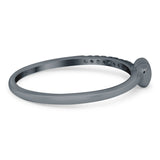 Wedding Heart Promise Ring Round Simulated Cubic Zirconia 925 Sterling Silver