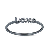 Love Band Ring Round Eternity Simulated Cubic Zirconia 925 Sterling Silver