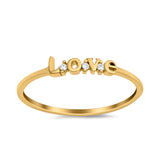 Love Band Ring Round Eternity Simulated Cubic Zirconia 925 Sterling Silver