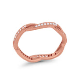 Twisted Eternity Wedding Ring 925 Sterling Silver
