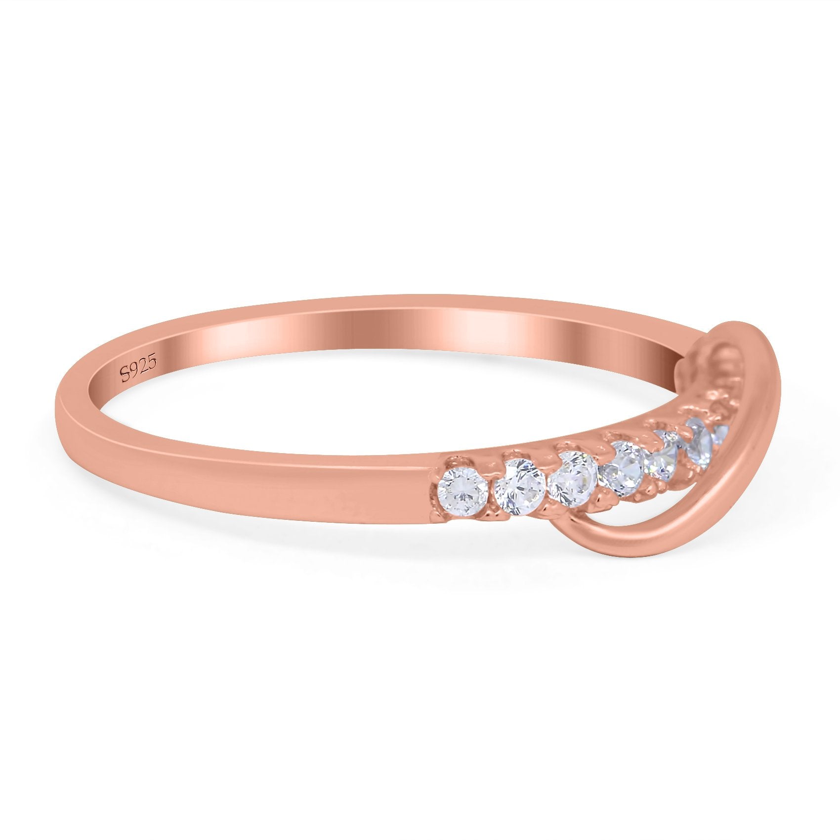 Constellation Ring Half Eternity Round Simulated Cubic Zirconia 925 Sterling Silver (6mm)