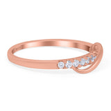 Constellation Ring Half Eternity Round Simulated Cubic Zirconia 925 Sterling Silver (6mm)