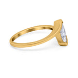 Marquise Swirl Wedding Ring Simulated Cubic Zirconia 925 Sterling Silver