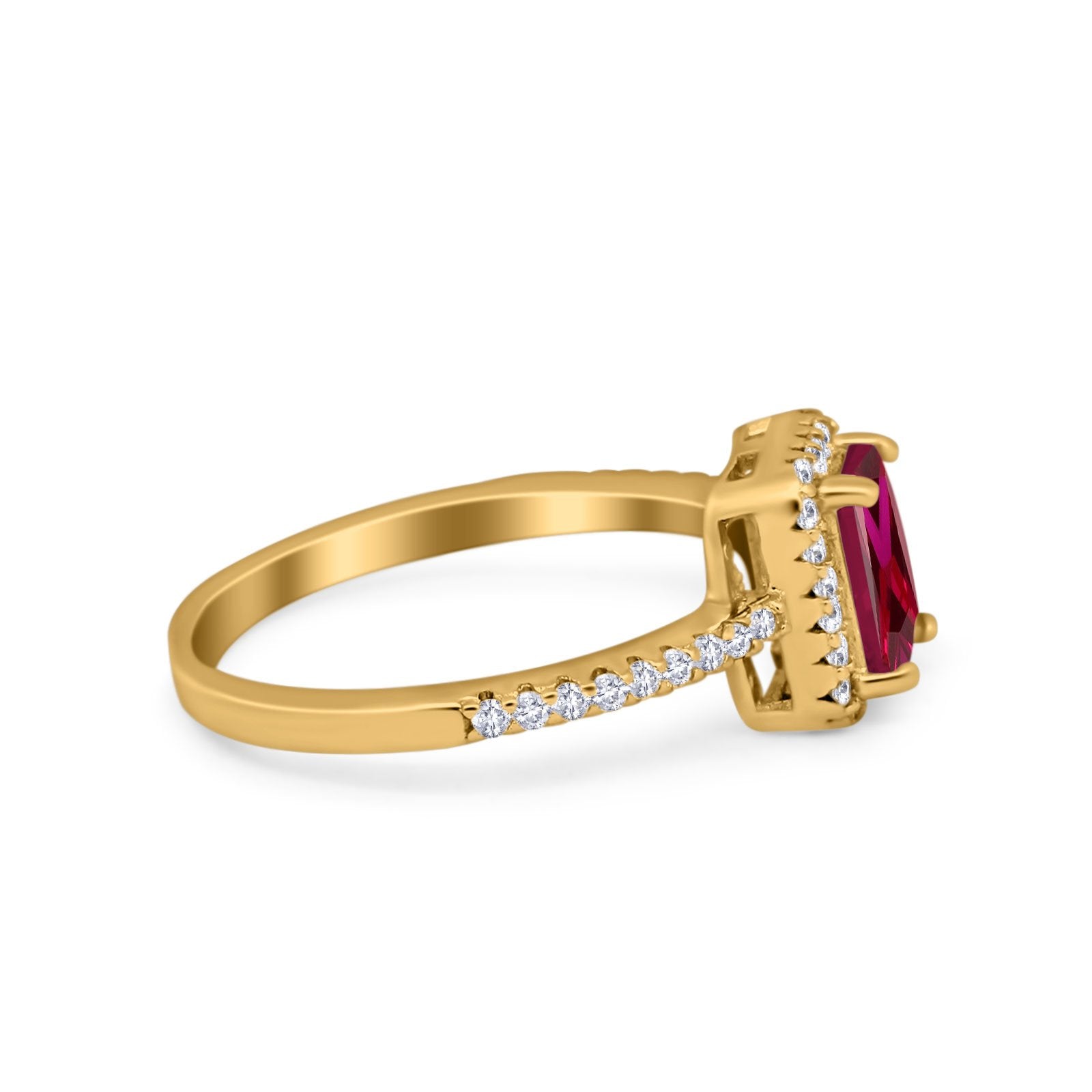 Halo Wedding Bridal Ring Simulated Cubic Zirconia Accent 925 Sterling Silver