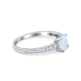 Cushion Cut Bridal Wedding Ring Simulated Cubic Zirconia 925 Sterling Silver