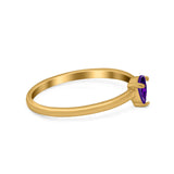 Petite Dainty Teardrop Wedding Ring Simulated Cubic Zirconia 925 Sterling Silver