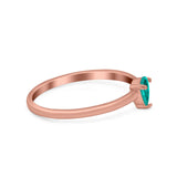 Petite Dainty Teardrop Wedding Ring Simulated Cubic Zirconia 925 Sterling Silver