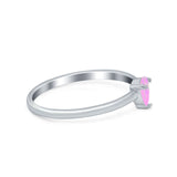 Petite Dainty Teardrop Wedding Ring Simulated Cubic Zirconia 925 Sterling Silver