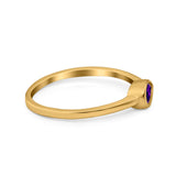 Pear Solitaire Wedding Ring Bezel Simulated Cubic Zirconia 925 Sterling Silver