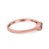 Pear Solitaire Wedding Ring Bezel Simulated Cubic Zirconia 925 Sterling Silver