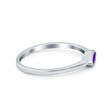 Petite Dainty Wedding Ring Simulated Marquise Cubic Zirconia 925 Sterling Silver