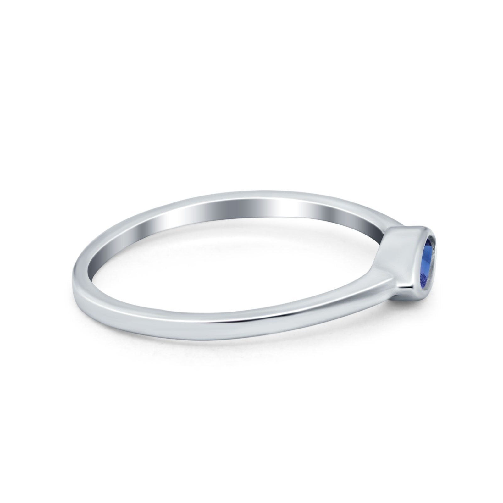 Petite Dainty Wedding Ring Simulated Marquise Cubic Zirconia 925 Sterling Silver