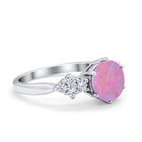 Art Deco Solitaire Wedding Ring Simulated Cubic Zirconia 925 Sterling Silver