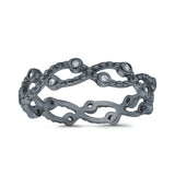 Eternity Band Engagement Wedding Ring Round Simulated Cubic Zirconia 925 Sterling Silver (4mm)