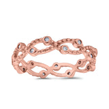 Eternity Band Engagement Wedding Ring Round Simulated Cubic Zirconia 925 Sterling Silver (4mm)