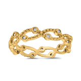 Eternity Band Engagement Wedding Ring Round Simulated Cubic Zirconia 925 Sterling Silver (4mm)