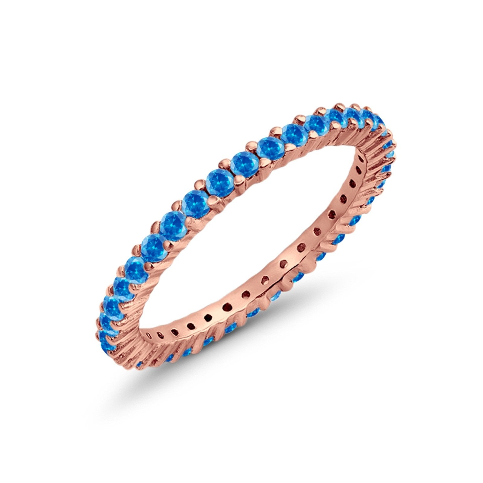 Full Eternity Wedding Band Round Simulated CZ Ring 925 Sterling Silver