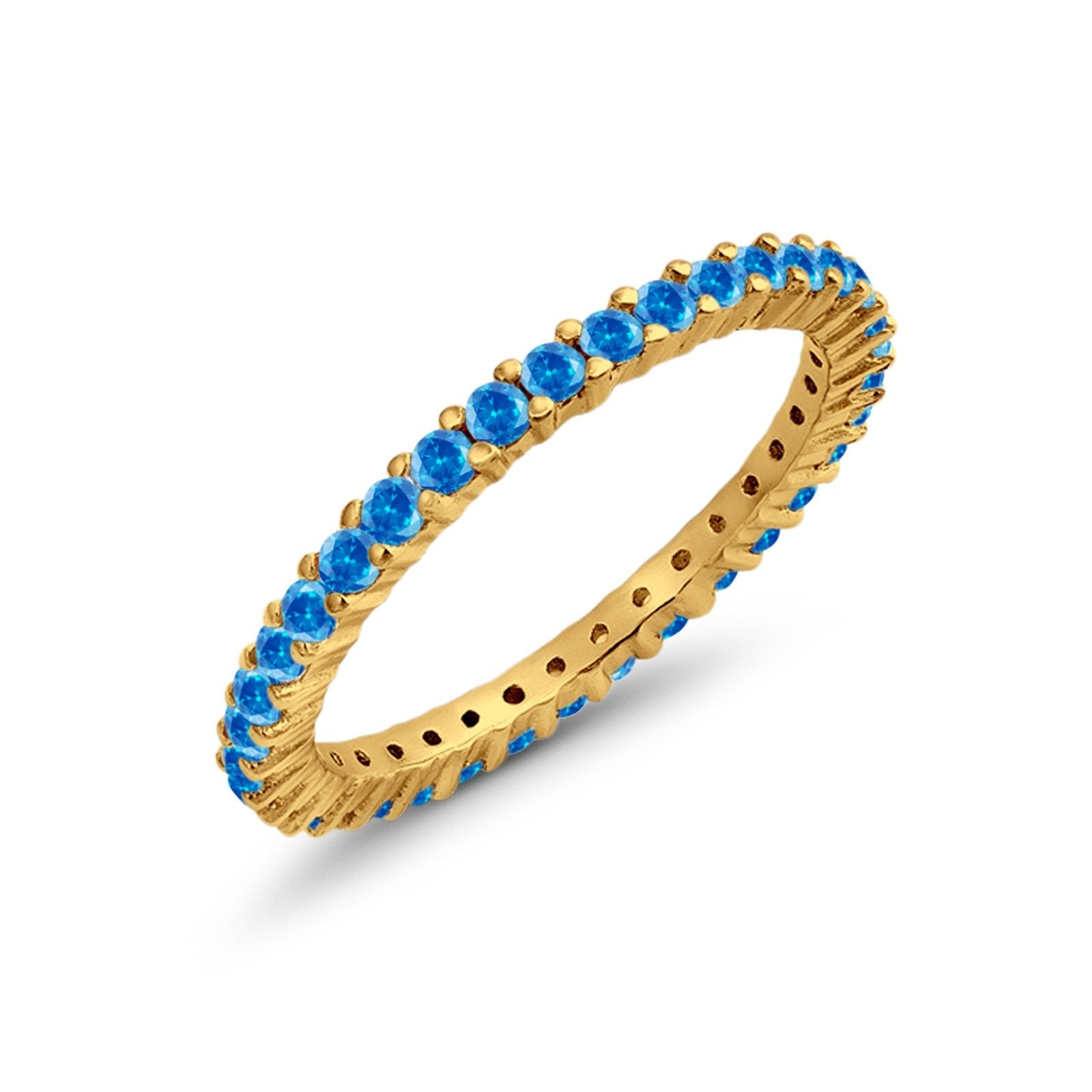 Full Eternity Wedding Band Round Simulated CZ Ring 925 Sterling Silver