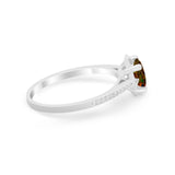 Vintage Style Engagement Ring Simulated Cubic Zirconia 925 Sterling Silver