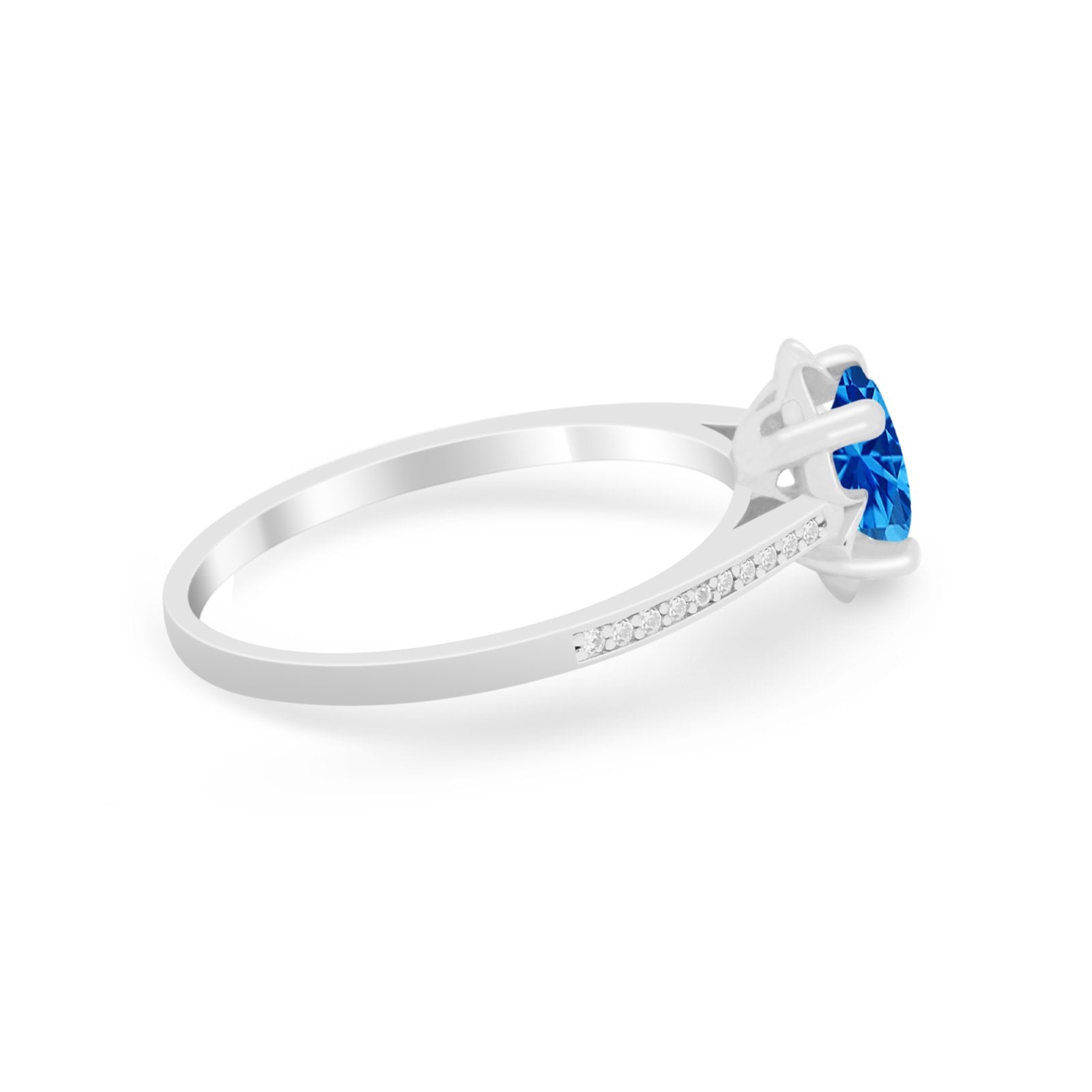 Vintage Style Engagement Ring Simulated Cubic Zirconia 925 Sterling Silver