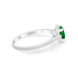 Vintage Style Engagement Ring Simulated Cubic Zirconia 925 Sterling Silver