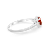 Vintage Style Engagement Ring Simulated Cubic Zirconia 925 Sterling Silver