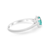 Vintage Style Engagement Ring Simulated Cubic Zirconia 925 Sterling Silver