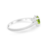 Vintage Style Engagement Ring Simulated Cubic Zirconia 925 Sterling Silver