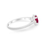 Vintage Style Engagement Ring Simulated Cubic Zirconia 925 Sterling Silver